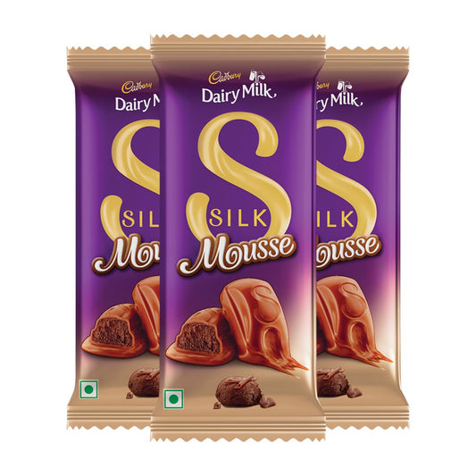 Cadbury Dairy Milk Silk Mousse Chocolate Bar, Pack of 3 x 116g