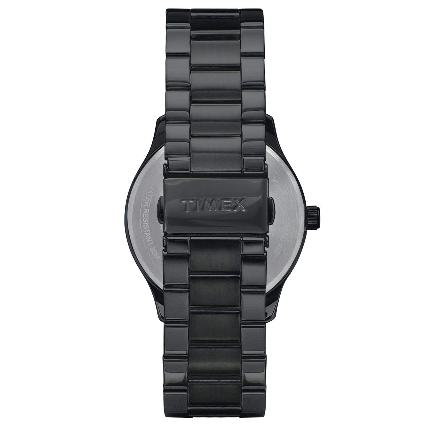 TIMEX Analog Watch for man with Black Round Dial & Black Stainless Steel Bracelet Band Water Resistant Men's Wrist Watches - TWEG18508