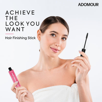 ADOMOUR Hair Finishing Stick Gel 15Ml | Anti Flyaway Stick To Tame Frizzy, Flyaways And Baby Hairs For Sleek And Polished Look | Non-Greasy, Non-Sticky | All Hair Types