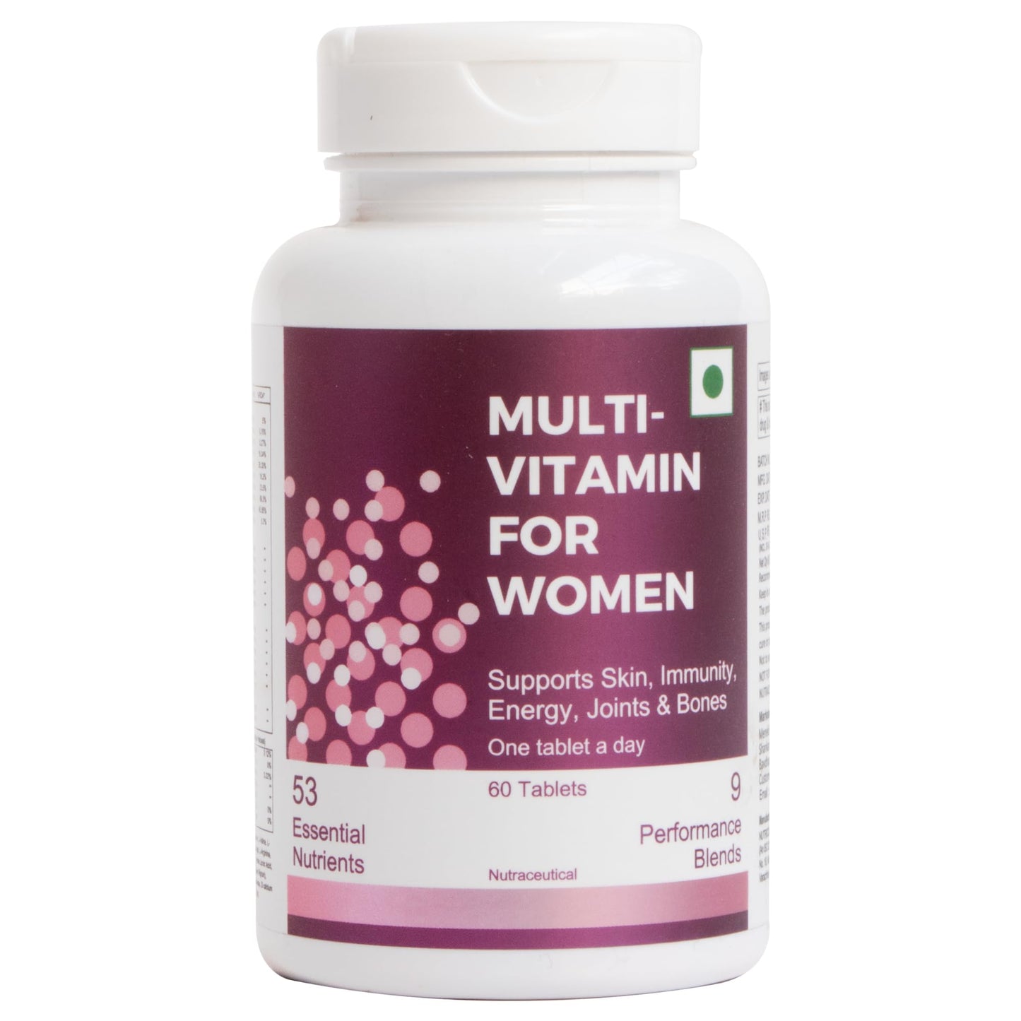 NutriEkspert Multivitamin for Women. Minerals, Anti-Oxidants,Green Tea, 53 Essential Nutrients,9 Performance Blends. Joints & Bones,Weight Management,Immunity,Fitness Performance-60 Tablets
