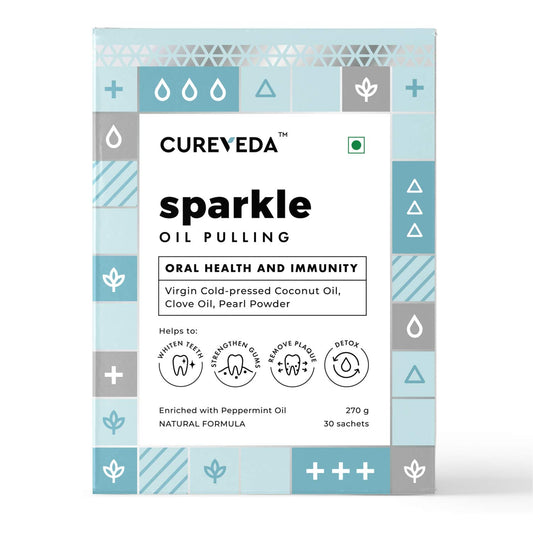 Cureveda Sparkle Oil Pulling for Mouth, Teeth & Immunity | Virgin Coconut Oil, 4