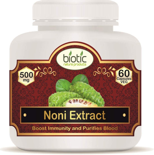 Biotic Noni Capsules - Morinda citrifolia - 500mg Extract - 60 Veg Capsules