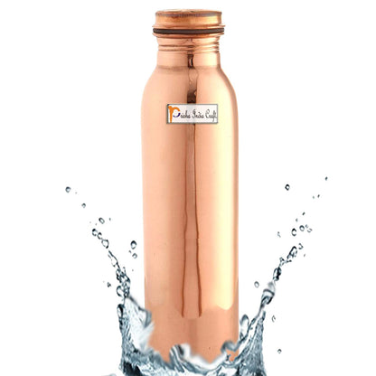 Prisha India Craft Pure Copper Bottle, Capacity 600 ML, 1 Piece