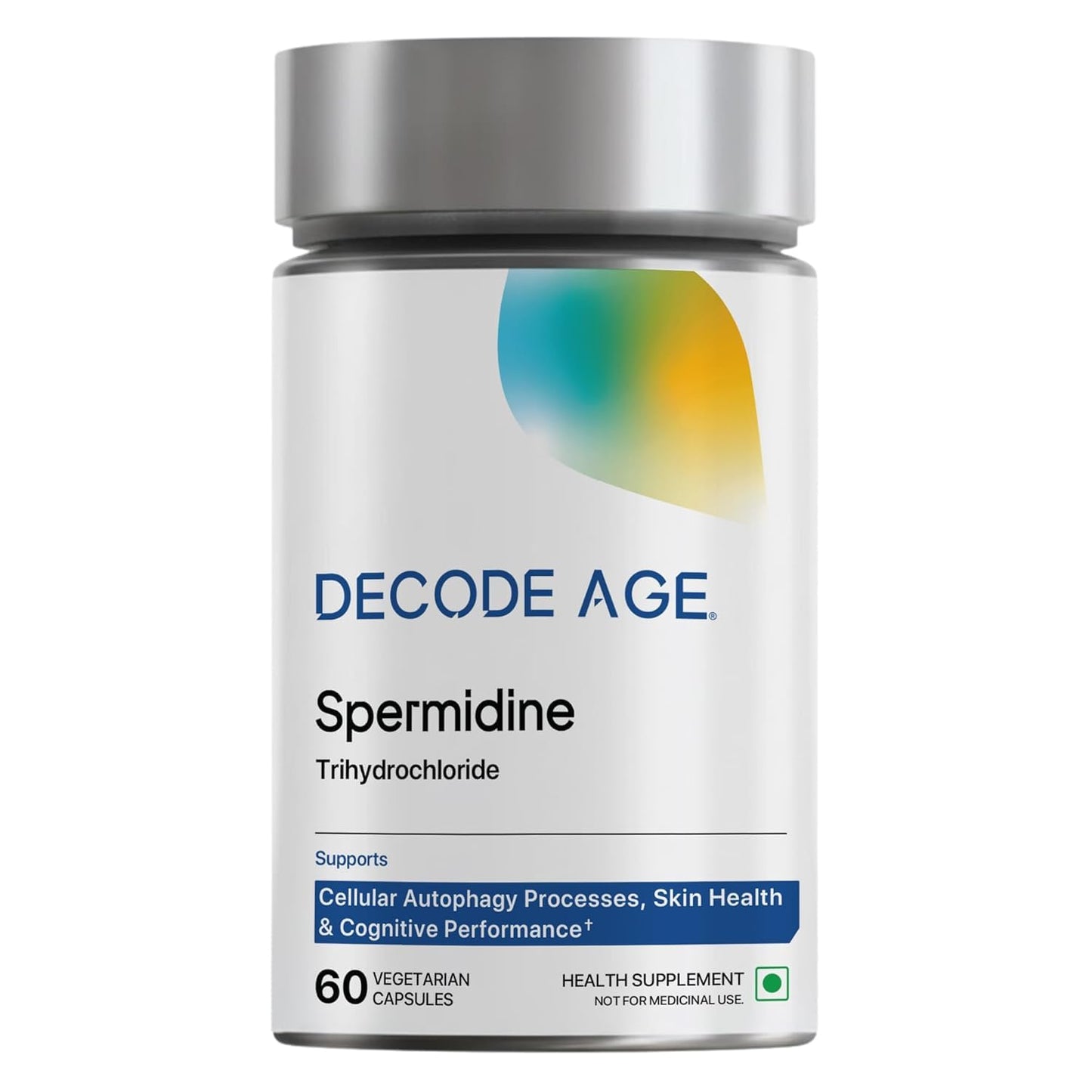 Decode Age Spermidine Trihydrochloride Supplement – Bottle of 60 Veg Capsules