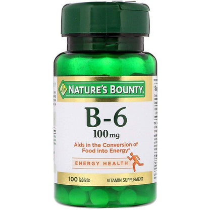Nature's Bounty, Vitamin B-6, 100 mg, 100 Tablets