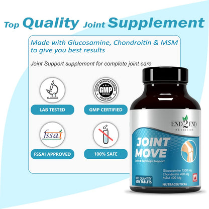 End2End Nutrition Joint Move and Calcium | Joint Support and Bone Care - 60x2