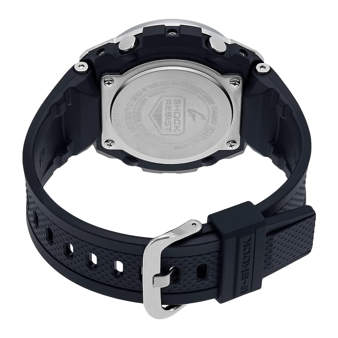 Casio G-Shock GST-S110-1ADR Analog-Digital Black Dial Men Watch Black Resin Strap (G609)