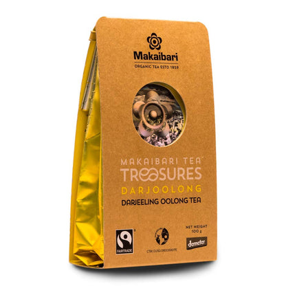 Makaibari Tea Treasures Darjoolong Tea | USDA Certified Organic Darjeeling Tea | 100% Natural Detox Tea | Semi-Fermented Oolong Whole Loose Leaf |100 Grams