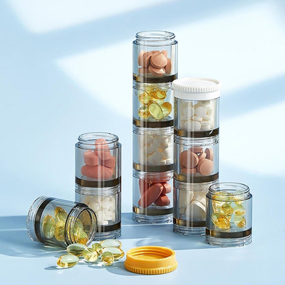 Krupaksh Multi-Purpose Mini Container – Health & Beauty, Health Care, Home Medical Supplies & Equipment with Triple-Layer Seal | Pill Container Travel-Friendly Pill Case (1Pcs)