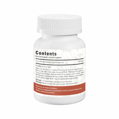 Serovis Pure Extract Aloe Vera Capsules Helps in Hair & Skin Problems - (1 Piece)