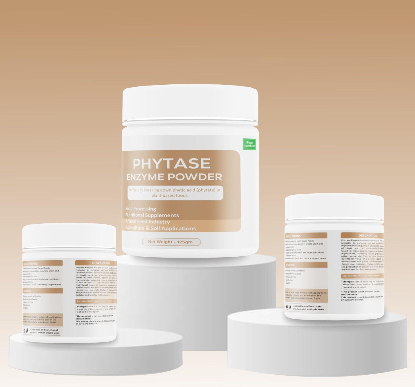 Bioven Ingredients Phytase Enzyme Powder Feed Grade/ Food Grade for Food Processing, Poultry,Swine,Ruminants & Aquaculture,Improved Nutrient Absorption, Enhanced Digestibility & Enhanced Nutritional Value