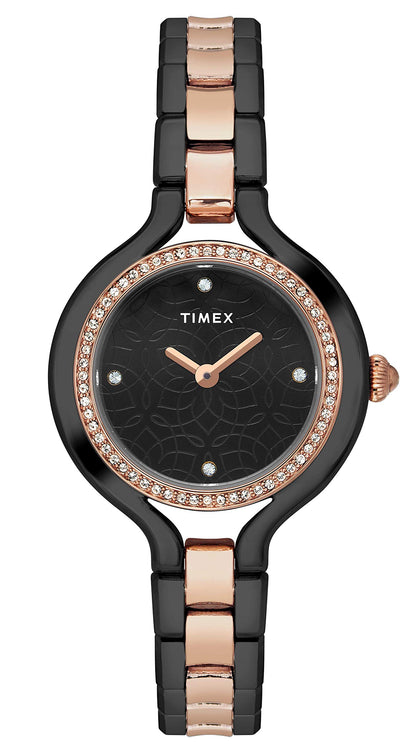 TIMEX Analog Black Dial Women's Watch-TWEL14010