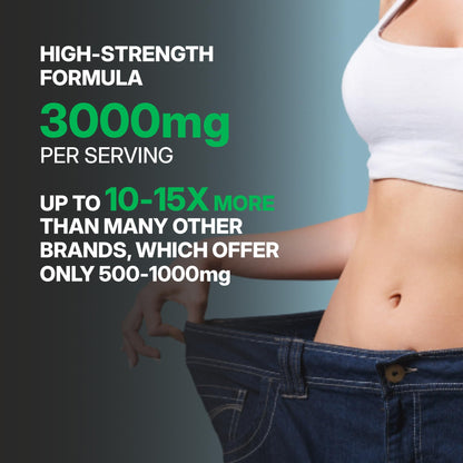 Hara Hachi World's No. 1 Garcinia Cambogia 3000mg 60% HCA & 6mg Piperine Per Serving | Weight Loss Supplement For Men & Women | Unwanted Appetite Suppressant - 60 Veg Capules | Pack of 1