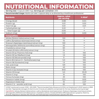 INSTRENGTH WOMEN'S MULITVITAMIN - (INDIA'S BEST SUPPLEMENT) - Support Women's Immunity & Skin & Enery & Digestion & Bone & Hair & Periods care & Overall health - (Veg) -10% OFFER on checkout