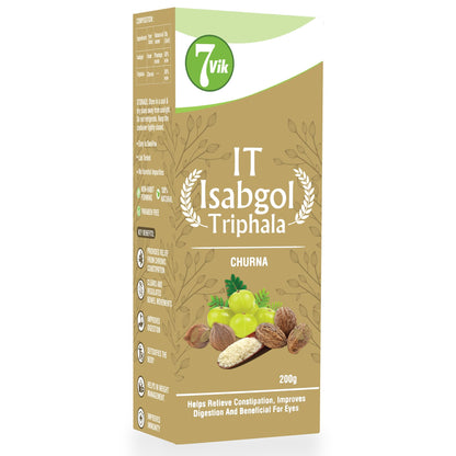 IT (Isabgol Triphala) Churan 200 gm - 100% Natural Relief for Chronic Constipation | Regulates Bowel Movement | Improves Digestion | Aids Weight Management | Boosts Immunity | Non-Habit Forming | Paraben-Free-Pack of 1