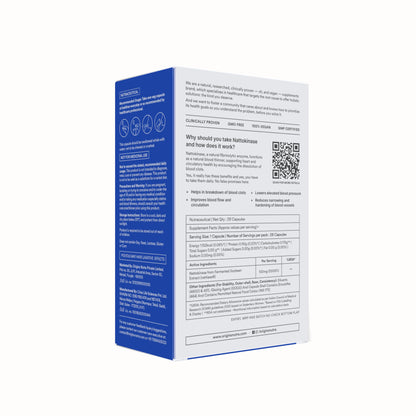 Origins Nutra Nattiase® Nattokinase 2000FU | Supports Heart Health & Smooth Circulation| GMP Certified| 28 Veg Capsules (Pack of 1)