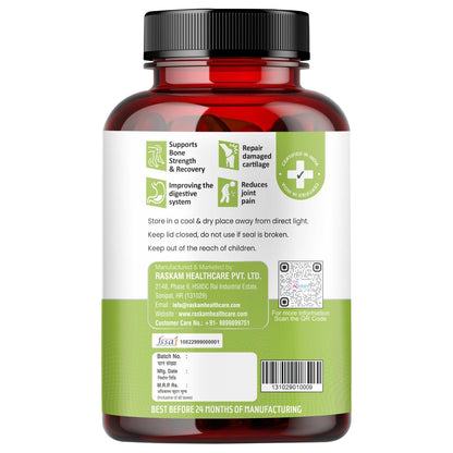 Raskam Cissus Quadrangularis Extract 1000mg – 100 Veg Capsules