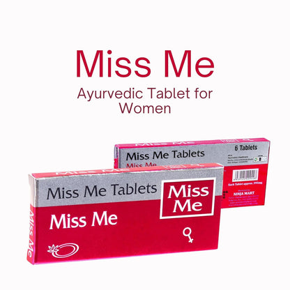 Miss Me Ayurvedic Tablets for Female Wellness | Hormonal Balance, Vitality & Intimate Health | 6 Tablets per Strip | Lab Tested, Chemical-Free, Natural Support for Women’s Health