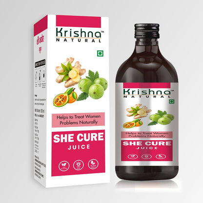 Krishna Healthcare She Care Juice, Natural Herbal Supplement for Women Wellness, 500ml, With Ginger, Amla, Ashok Bark Extract