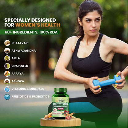 Himalayan Organics Multivitamin With Probiotics Supplement For Women Wi- image 3
