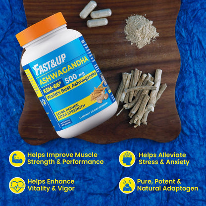 Fast&Up 500mg KSM-66® Ashwagandha – World's Best Ashwagandha (60 Capsul- image 5