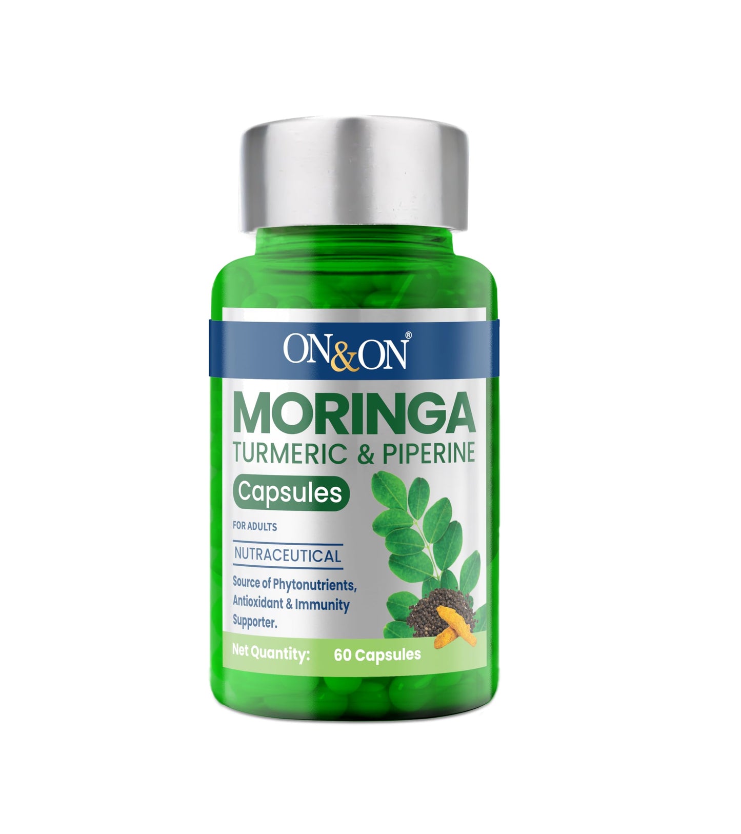 Kirti Health Care Moringa | 100% Natural Herbal Moringa Capsules for Daily Routine Use 60 Capsules Pack