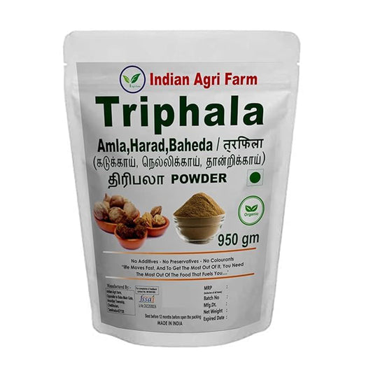 Iagrifarm Triphala Powder - 250 gram - Mix of Amla, Haritaki, Bibhitaki Powder