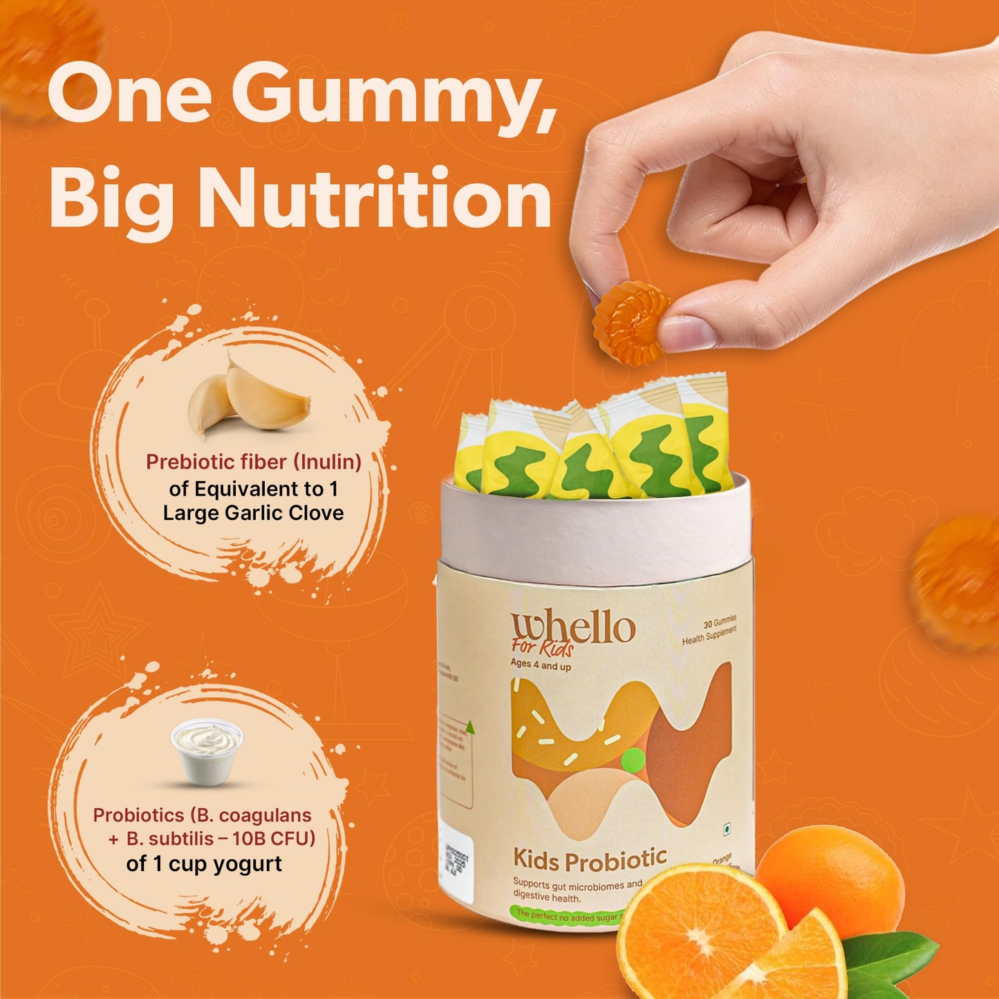 WHELLO Kids Nutrition Gummy Combo – Probiotic, Multivitamin & Omega-3 Gummies for Kids | Supports Immunity, Gut Health & Brain | Vegan, Tooth-Friendly | 90 Gummies