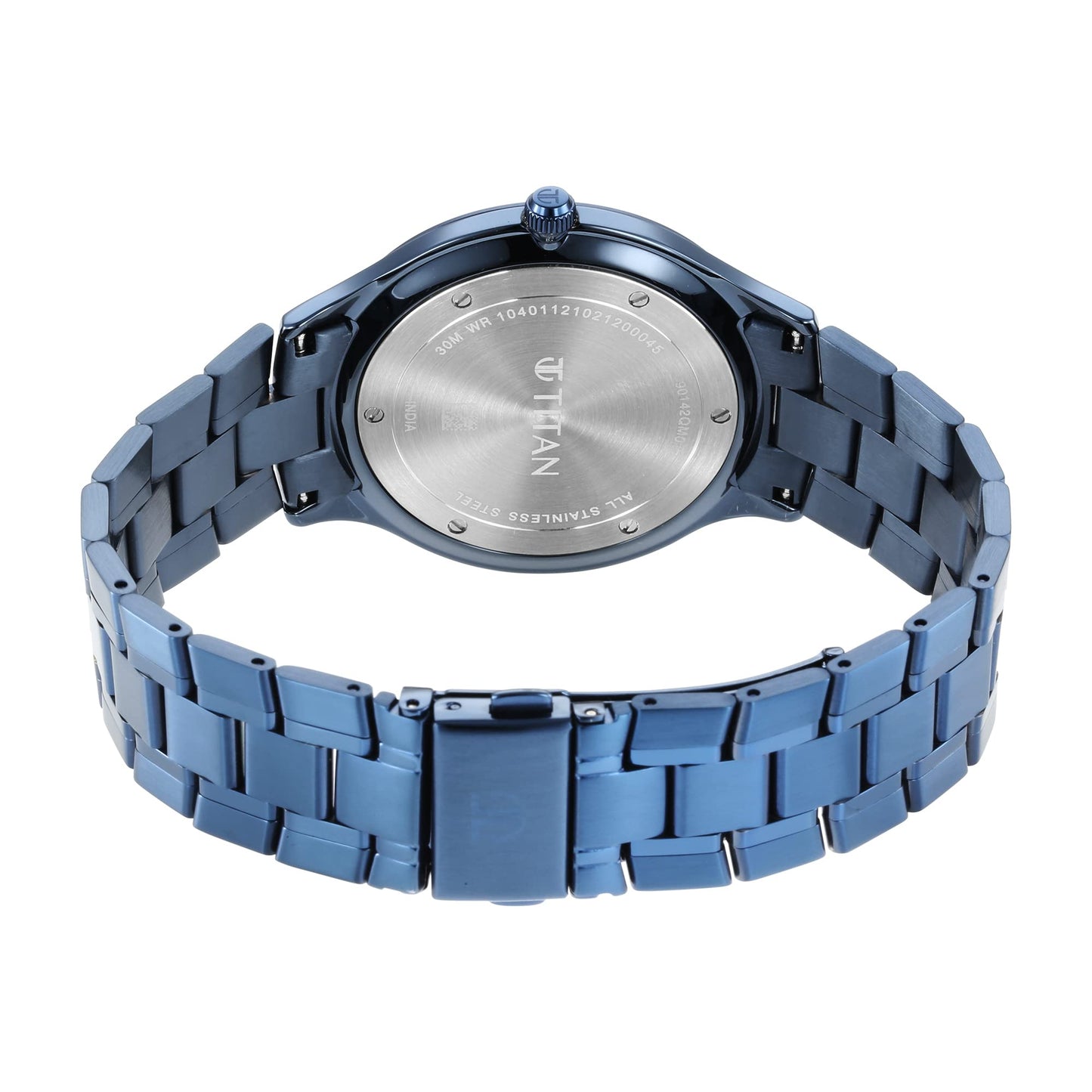 Titan Classique Slim Analog Silver Dial Men's Watch-90142QM01 Stainless- image 5