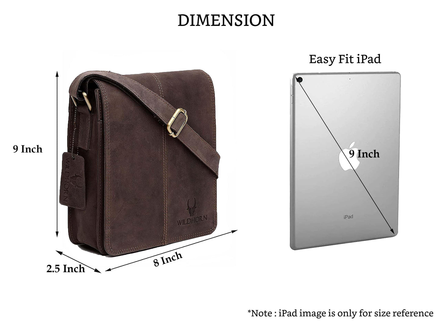 WildHorn Genuine Leather Sling Bag for Men | Minimalist, Spacious & Durable | Flap Closure | Adjustable Strap | 1-Year Warranty