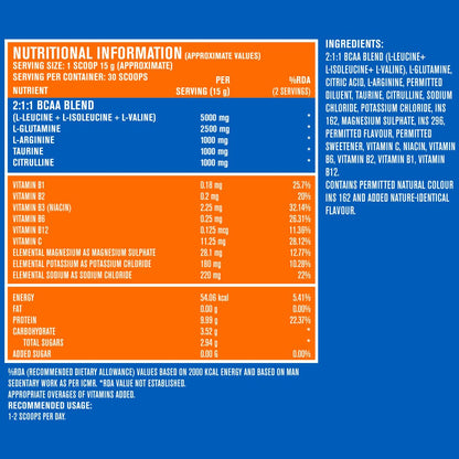 Fast&Up BCAA Advanced - 450 Gms, 30 Servings, (Watermelon Flavour) BCAA- image 3