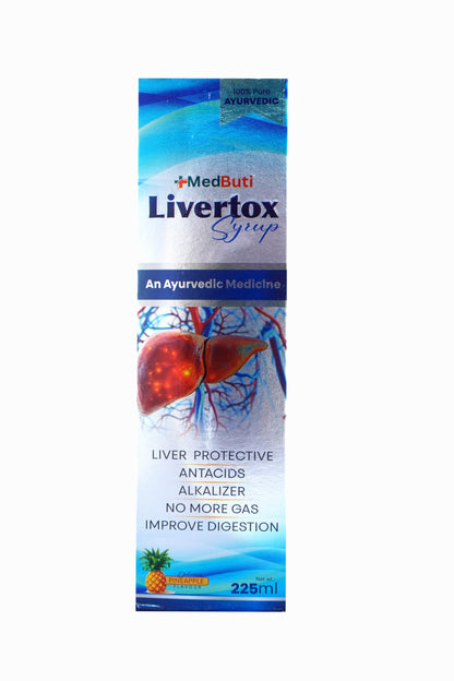 Livertox syrup | Fatty liver & Health support I Ayush Certified formulation | Tonic Livertox Ayurvedic Herbal Livertox Supplement 225Ml (pack of 1)