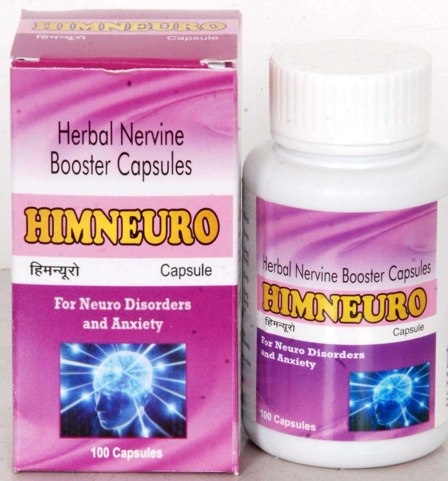 Himanshi Healthcare HIMNEURO Herbal Nerve Support Capsules | Ayurvedic Wellness Supplement for Stress & Nerve Health | 100 Capsules