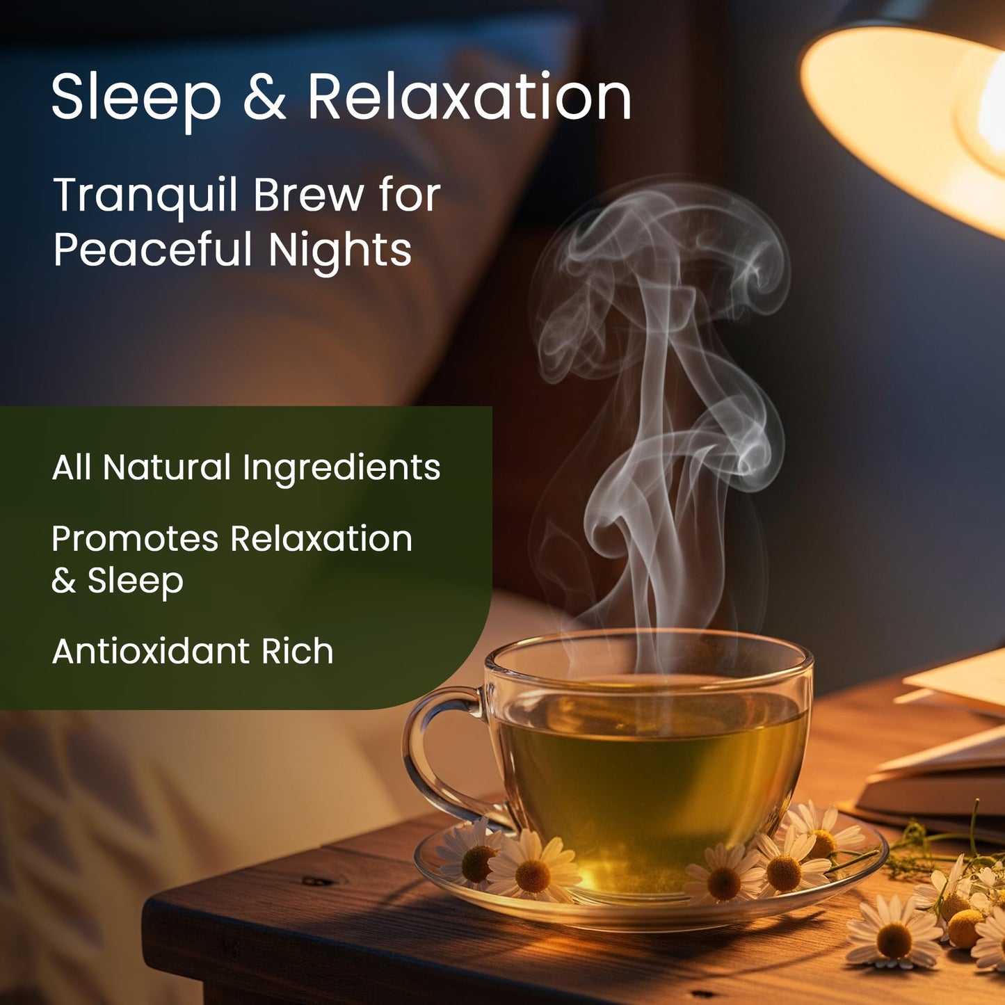 Teamonk Anicca High Mountain Chamomile Green Tea Bags (50 Pyramid Bags) | Relaxation & Sleep Aid, Rich in Antioxidants, Stress Relief | Gluten-Free, Eco-conscious | Calming Gifts For Anxiety