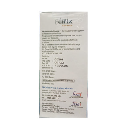 Follifix Advance Hair Nutrition Pack of 30 Tabs