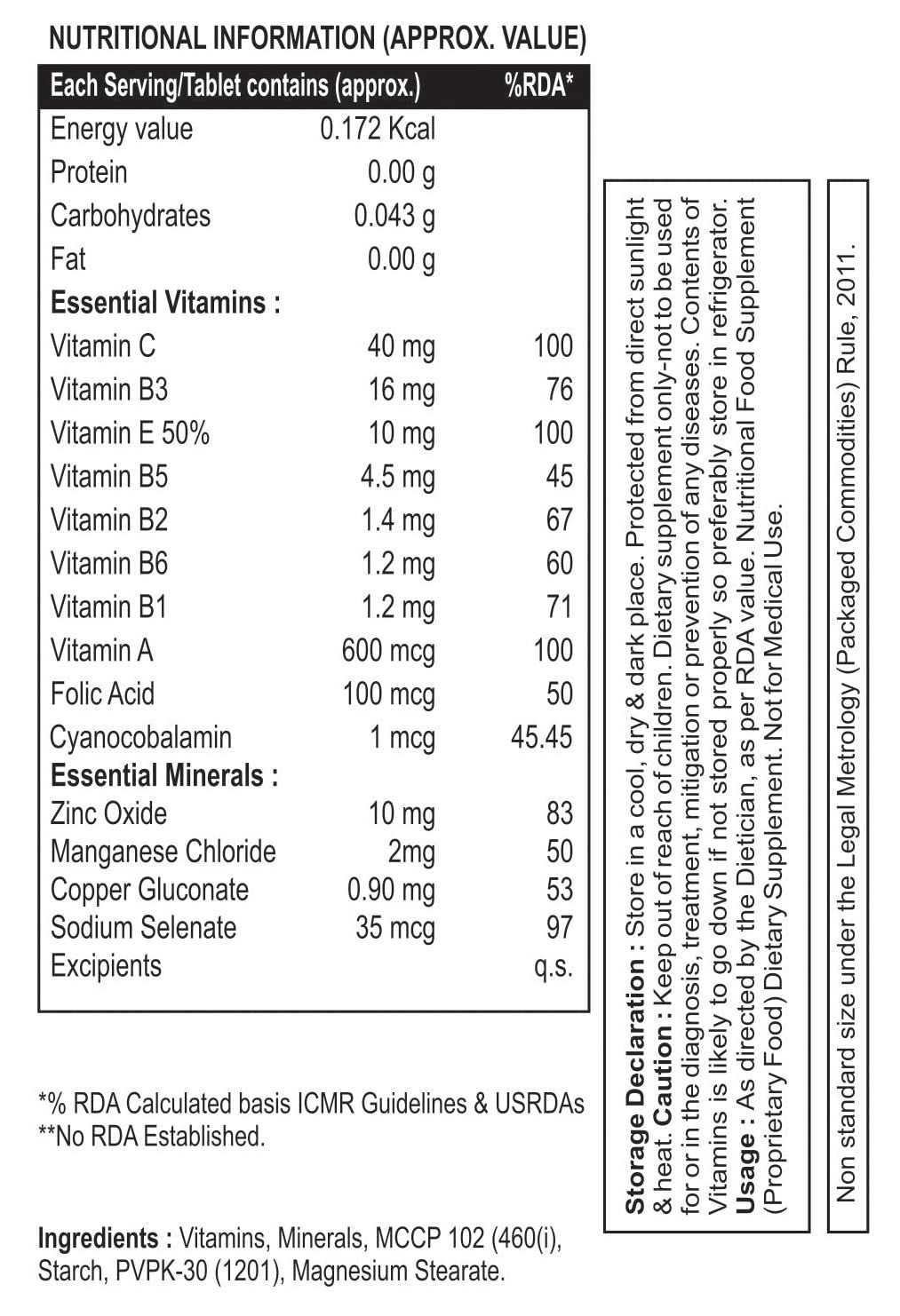 ATOROZ Multivitamin for Men and Women Daily Multivitamins & Multiminerals with Vitamin B12, Zinc & More Essential Vitamins for Men(Pack Of 3) 45 Tablets