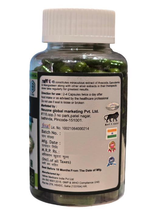 NeuOne Neven Dietary supplement an Ayurvedic properietary medicine power of18 ingredients 120 capsules
