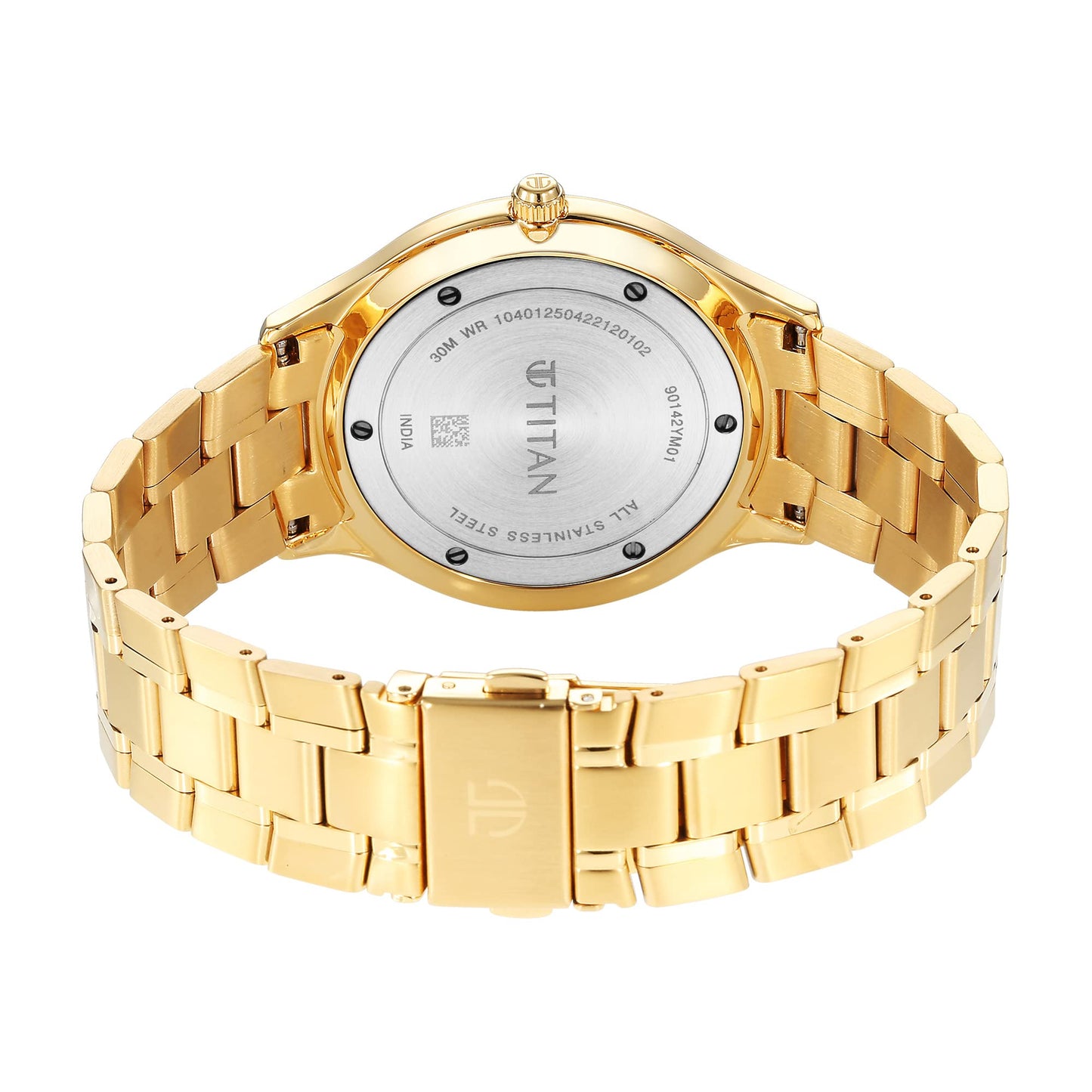 Titan Classique Slimline Champagne Dial Analog with Day and Date Stainl- image 2