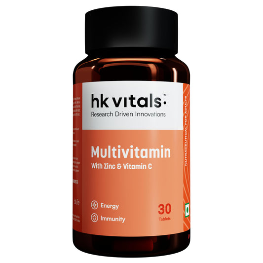 HealthKart HK Vitals Multivitamin for Men and Women, 30 Multivitamin Tablets, wi