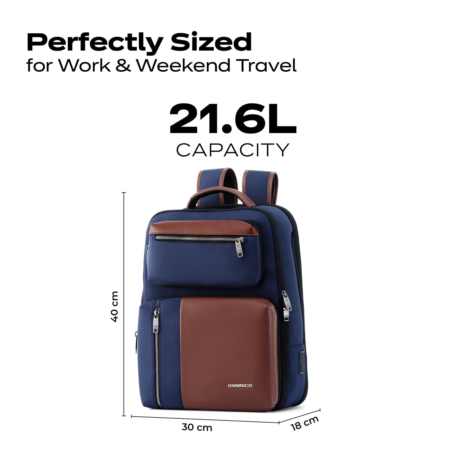 ONNIRICO Summit Ascent 3-in-1 Laptop Backpack for Men, 21.6L Convertibl- image 3