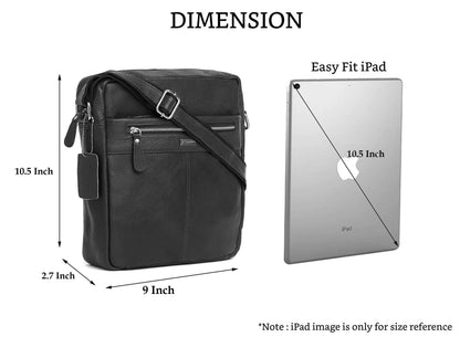 WildHorn Genuine Leather Sling Messenger Bag | Stylish, Functional & Spacious | Adjustable Strap | 1-Year Warranty