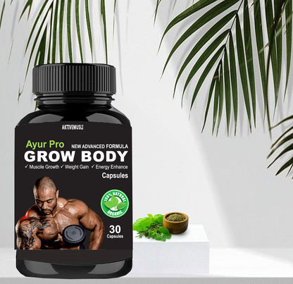 Ayurvedic Supplement Body Growth Copsules For Men & Women Energy Booster 100% Ayurvedic Formula for Healthy Weight Gain