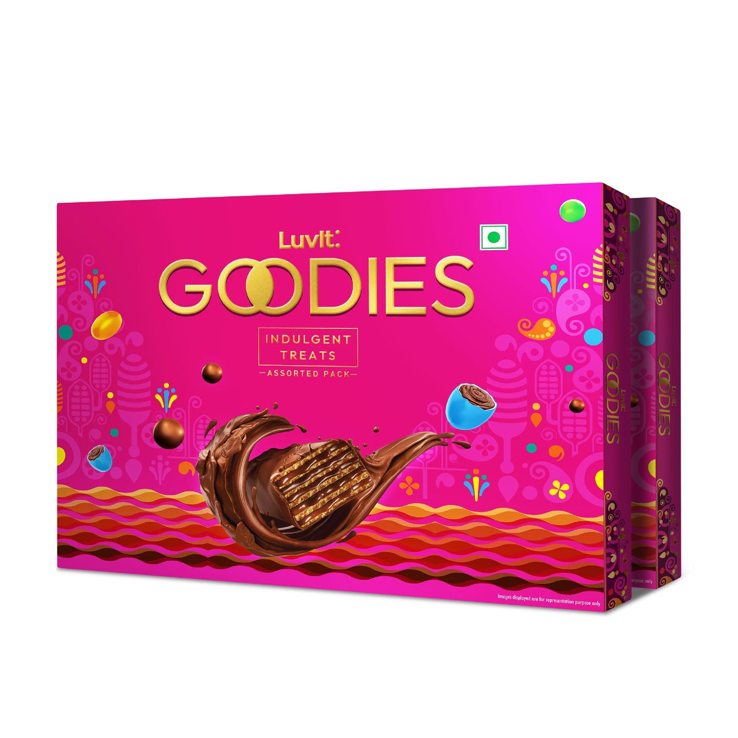 LuvIt. Goodies Chocolates Treat Gift Pack | For Birthday, Rakhi, Diwali Occasions (2 x 182.44g)