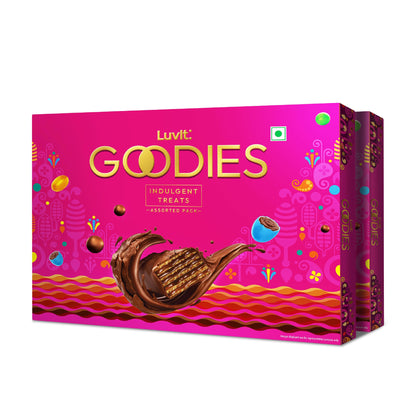 LuvIt. Goodies Chocolates Treat Gift Pack | For Birthday, Rakhi, Diwali Occasions (2 x 182.44g)