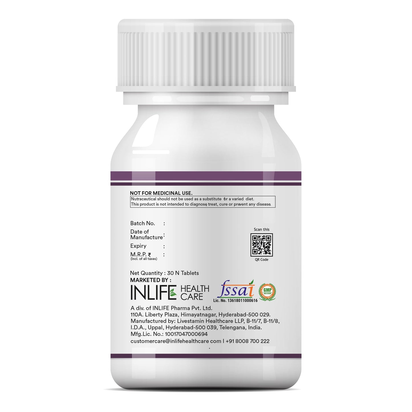 INLIFE Coenzyme Q10 100mg | CoQ10 Ubiquinone Supplement for Energy Management | Antioxidant for Men and Women - 30 Chewable Tablets (Pack of 1)