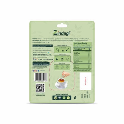 Zindagi Stevia Liquid Drops & Stevia Powder Sachets – Family Combo Pack
