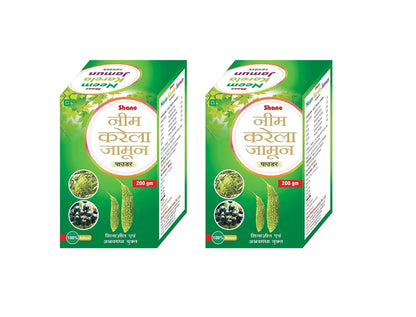 SHANE Neem Karela Jamun Powder | 200 grams | Enriched with Shilajieet, Gurmar and Amla (Neem Karela Jamun, 2)