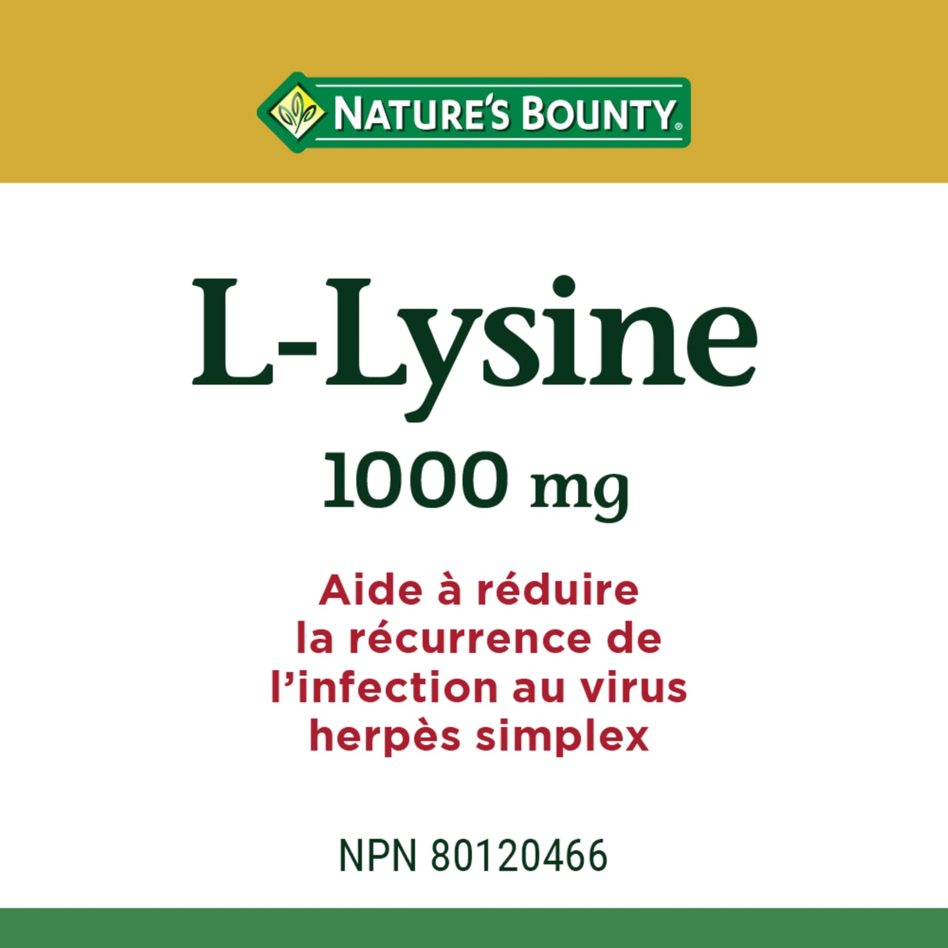 Nature's Bounty L-Lysine Tablets, 60 Count- image 5