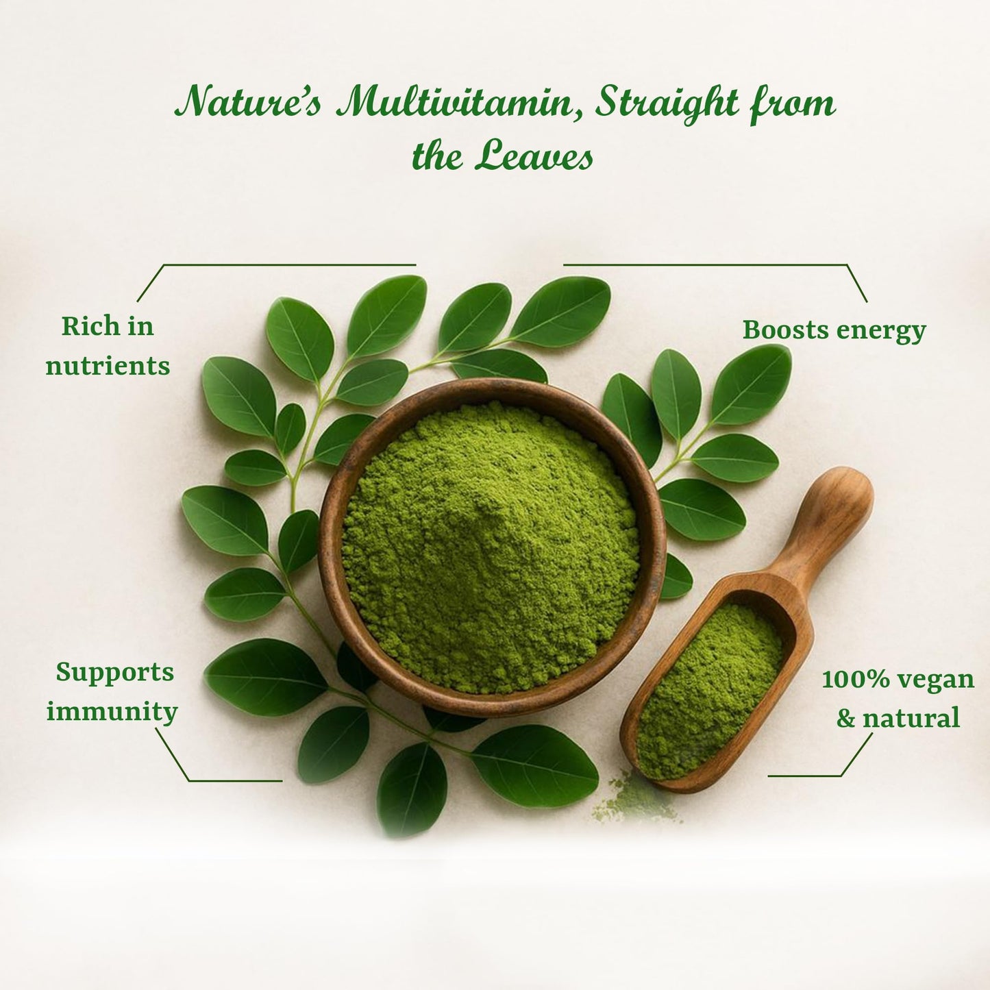 Sundried Dehydration Moringa Leaves Powder 200 gm | From Pure Drumstick Leaves Good for Immunity, Digestion, Skincare and Haircare, Murungai Powder for Energy, Rich In Vitamins & Minerals Super Food