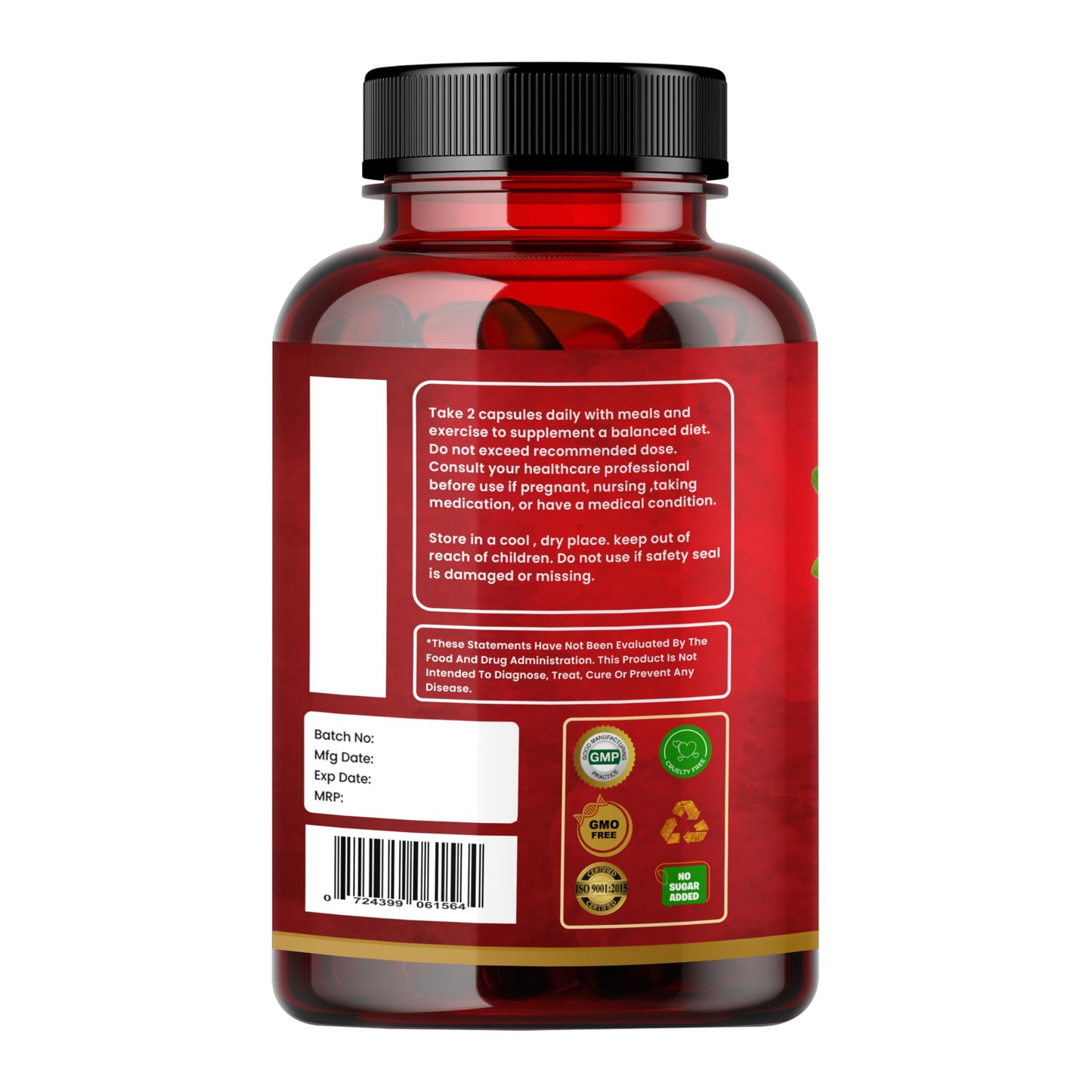 Humming Herbs Citrus Bergamot Capsules 15500mg | Supports Healthy Cholesterol & Heart Function | Enriched with Black Chokeberry, Olive Leaf & Black Pepper | 90 Veg Capsules